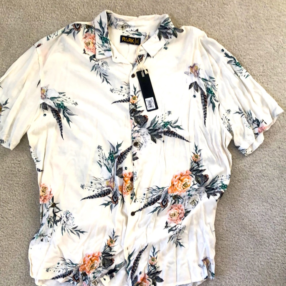 Mens short sleeve shirt with summer design 3XL - Picture 1 of 5